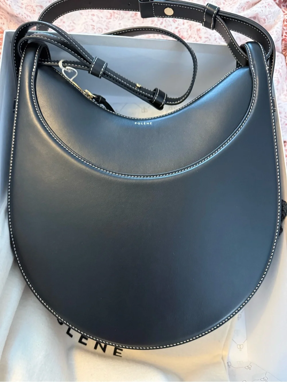 Polene Numero Dix Hobo in Smooth Black